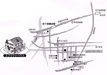 スプラウトハウス周辺のマップ